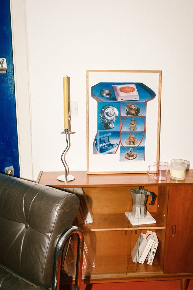 Oversized wall art for living room with contemporary interior design